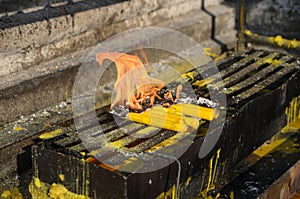 Candles for Buddha ritual