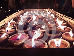 Candles budhist temple chiang mai