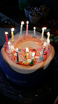 Candles on a cake