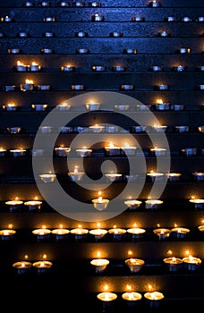 Candles in a church