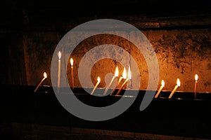 Candles in the Church of the Holy Sepulchre