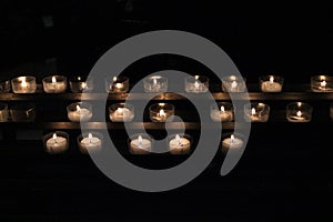 Candles in church in Rome