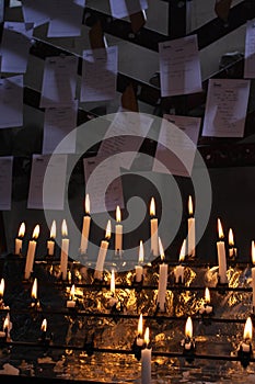 Candles in the church. photo