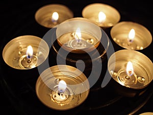 Candles in circle