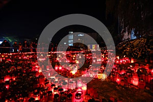 Candles at Colectiv club in Bucharest, Romania