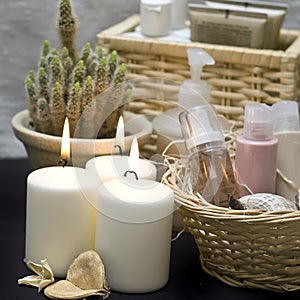 Candles and cosmetics