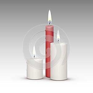 Candles Flame Fire Light on Background