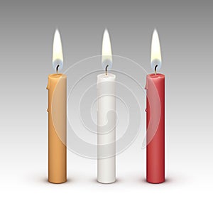 Candles Flame Fire Light on Background