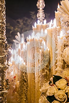 Candles in a float, Holy Week