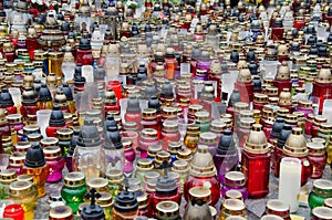 Candles in honor of those killed in the Maidan in Kiev