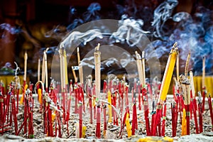 Candles incense is a sacred things Buddhist beliefs Buddhism in thailand