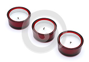 Candles isolated on a white background