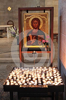 Candles Light at The Church of the Multiplication