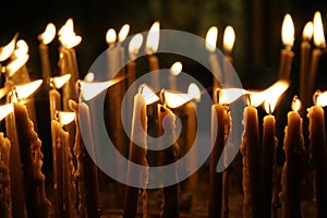 Candles nativity church,israel