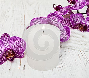 Candles, orcids and towels