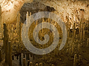 Stalactites and stalagmites photo