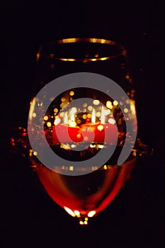 Candles And Wine Glass