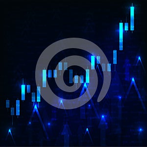 Candlestick chart abstract background