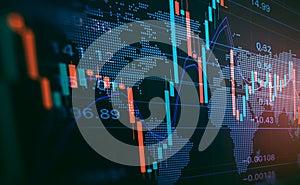 Candlestick chart background