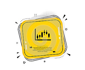 Candlestick chart icon. Financial graph. Vector