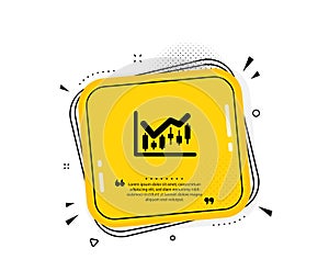 Candlestick chart icon. Financial graph. Vector