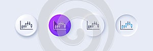 Candlestick chart line icon. Financial graph. Line icons. Vector