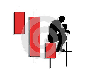 Candlestick Chart Man Downtrend