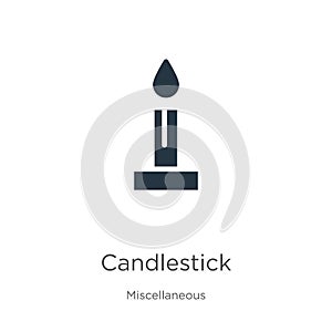 Candlestick icon vector. Trendy flat candlestick icon from miscellaneous collection isolated on white background. Vector