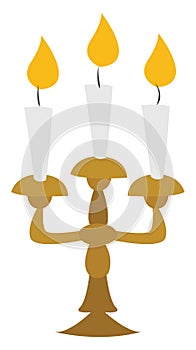 Candlestick, illustration, vector