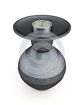 Candlestick isolated on white background. 3d rendering.