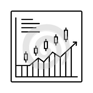 Candlestick line vector icon which can easily modify or edit