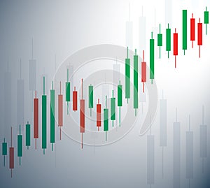 Candlestick stock exchange background vector