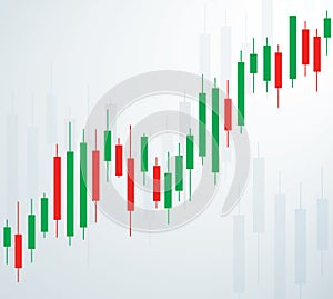 Candlestick stock exchange background vector