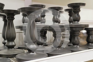 Candlesticks on the store shelf