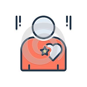 Color illustration icon for Candor, candour and sincerity photo