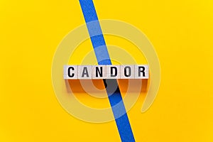 Candor word concept on cubes