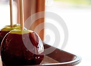 Candy apples with caramel