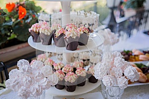 Candy Bar Banquet Hall Table Decoration Flowers