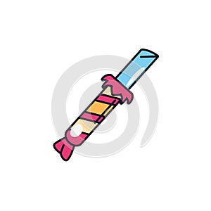 Candy bar sweet and candies icon line fill