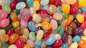 Candy Beans Poured Into Bowl Closeup 3 Shots