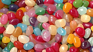 Candy Beans Poured Into Bowl For Party