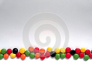 Candy beans in white  background