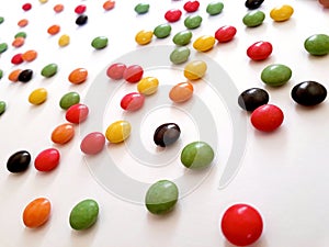 Candy beans in white  background