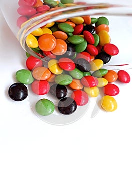 Candy beans in white  background