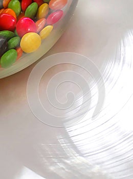 Candy beans in white  background