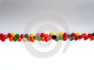 Candy beans in white  background