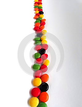 Candy beans in white  background