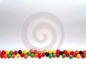 Candy beans in white  background