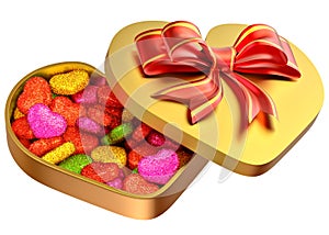 Candy in a box as a gift for Valentine's Day