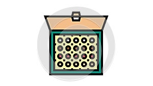 candy box color icon animation